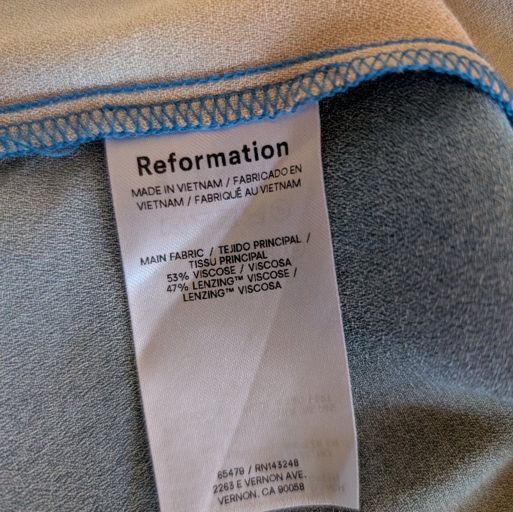 Reformation Noha Abstract Mini Dress With Slit - image 6